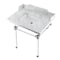 Kingston Brass 30 Carrara Marble Console Sink with Acrylic Legs, Marble WhitePolished Chrome LMS3030MASQ1 - alternate 1